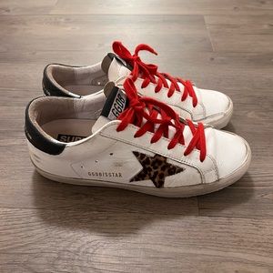 Golden goose size 37, cheetah star and red laces. Amazing condition.